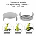 thumbnail image 5 of ALLTIMES 3PCS RAC143 Replacement Spool + AC14HCA Trimmer Spool Cover for Ryobi+ Series Cordless Trimmer Models, 5 of 9