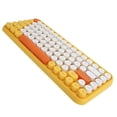 thumbnail image 5 of Teclado inalámbrico Ajazz Bluetooth 84 teclas Retro redondo Keycap Gaming Office Supplies 308IYellow, 5 of 5