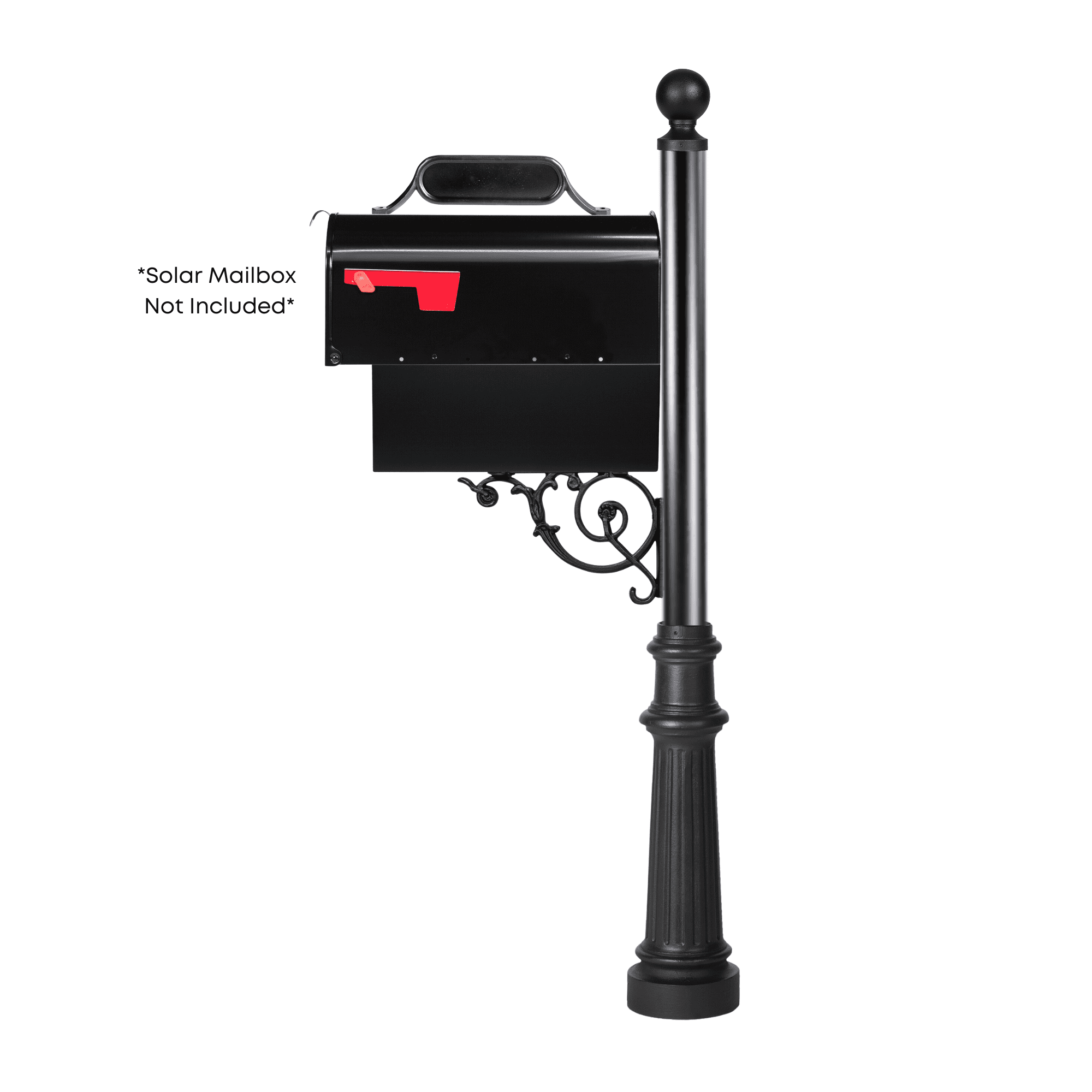 Contemporary Mailbox Post System With Large Newspaper Holder, Mailbox ...