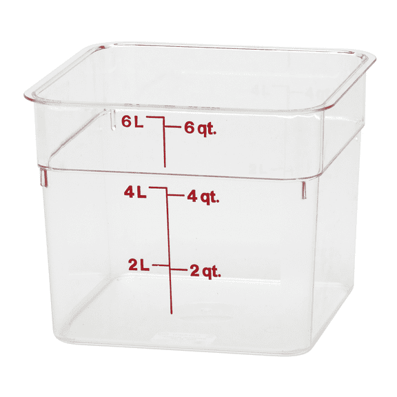 Cambro Clear 6QT Square Food Container 6SFSCW135