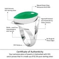 thumbnail image 6 of 925 Sterling Silver Women Jewelry Natural Green Onyx Ring, 6 of 9