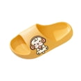 thumbnail image 2 of Eltusu Girls Slides, Open Toe No Slip Bathroom Soft Bottom Summer Slippers Yellow Size 13-13.5(Big Kids), 2 of 3