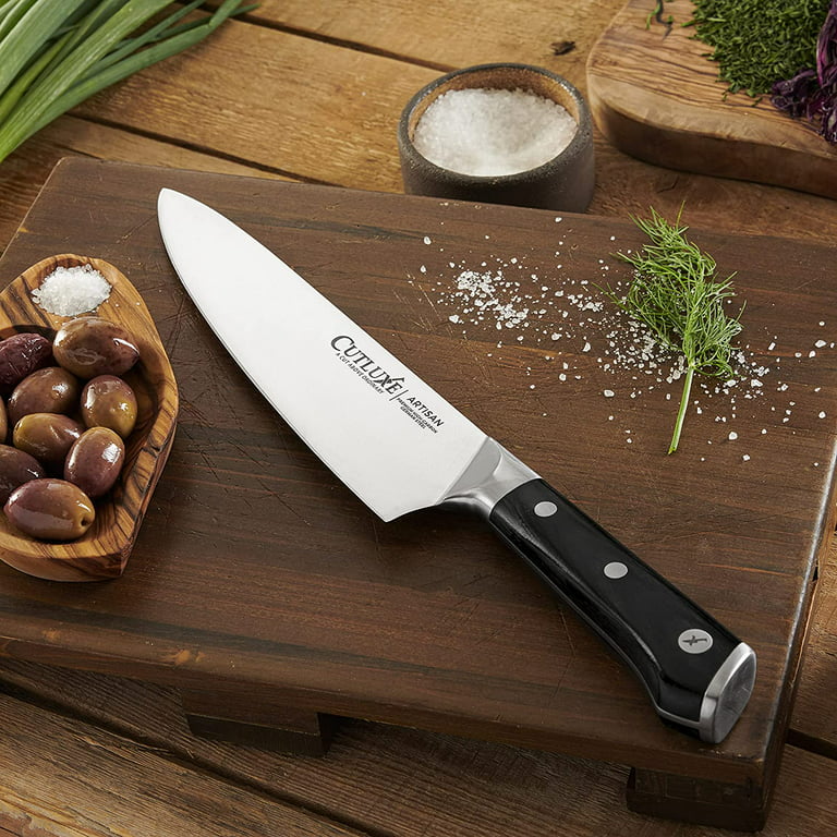 Commercial CHEF Professional Chef Knife with Sharpener - 8 Inch Chef's  Knives - Well Balanced Full Tang Ultra Sharp Kitchen Knife - High Carbon