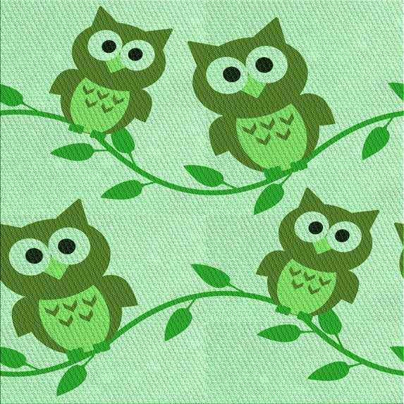Ahgly Company Machine Washable Indoor Square Transitional Green Area Rugs, 7' Square