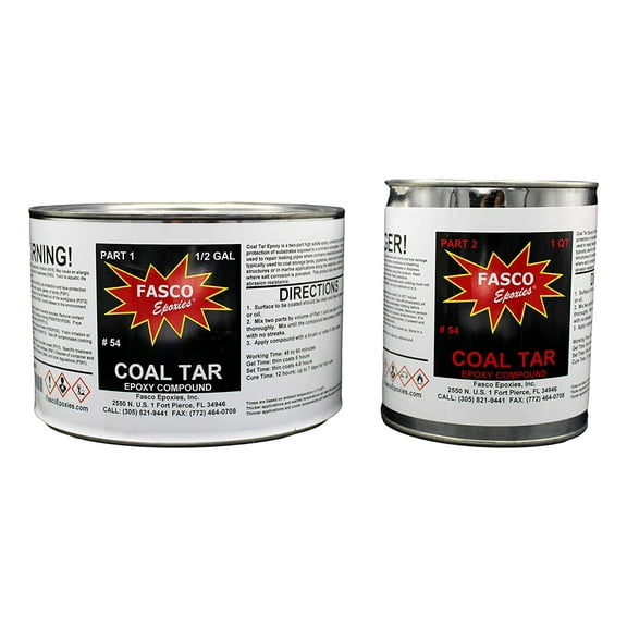 Fasco #54 - Coal Tar Epoxy - 3 Quart Kit