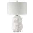 thumbnail image 3 of Uttermost Caelina Steel Ceramic Crystal and Fabric Table Lamp in White, 3 of 5