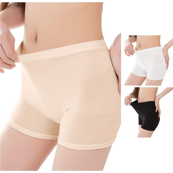 Unir Women's Seamless Under Dress Shorts, Mid Waist Anti-See-Through Safety Underwear, 1 Piece, S-XXL Plus Size Friendly