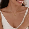 thumbnail image 3 of GOSFRY Initial Necklaces for Women 14K Gold Plated Heart Charm Letter A-Z Pendant Dainty Necklace Graduation Party Travel Festival Jewelry Gifts, 3 of 8