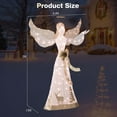 thumbnail image 4 of Costway 5 FT Pre-Lit Christmas Angel 3D Glittered Decoration with Halo Bow & 100 Lights, 4 of 10
