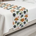 thumbnail image 2 of Floral Bed Runner, Romantic Pattern with Cartoon Abstract Flowers Leaves on Pastel Twig Branches, Decorative Accent Bedding Scarf for Hotels Homes and Guestrooms, Queen, Multicolor, by Ambesonne, 2 of 2