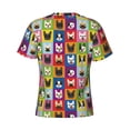 thumbnail image 6 of Vsdgher Colorful Bulldog Print Men's Dry Fit Mesh Athletic Shirts Moisture Wicking Tennis T-Shirt Tops, 6 of 9