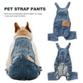 thumbnail image 3 of Mono vaquero para perros, pantalones para mascotas de algodón puro, ropa para perros y gatos pequeños y medianos, 3 of 6