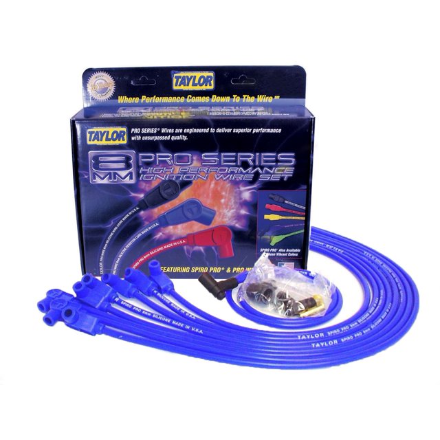 Taylor Cable 76630 Spiro-Pro Spiro-Wound Core Blue Spark Plug Wire Set