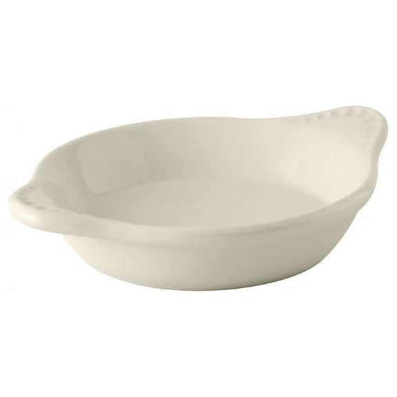 Tuxton China BEN-1202 Shirred Egg, 15 oz., 8-5/8" x 7-1/8" x 1-1/2" H, round, microwave & dishwasher safe, oven proof, fully vitrified, lead-free, ceramic, DuraTux, Pack of 12