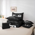 thumbnail image 6 of Erosebridal Football Sport 7 Pieces Bedding Comforter Set For Boys,Soccer Theme Kids Full Bedding Set For Ball Games Lover,Reversible Black, 6 of 7