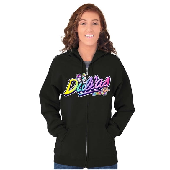 XOMG POP Dallas Panda Rock Star Women Plus Size Zipper Hoodie Brisco Brands 2X