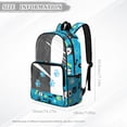 thumbnail image 6 of SEANATIVE 17 Inches Clear Backpack for Teens Kids Transparent Bookbag See Through School Bag PVC Heavy Duty Daypack with Adjustable Straps, Dog Paw Bone Blue, 6 of 7
