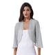 thumbnail image 4 of Chales tipo pareo para mujer, cárdigan de gasa de manga 3/4, chaqueta Bolero, vestido de novia para fiesta de boda, chaqueta abierta de manga corta, Tops, 4 of 5