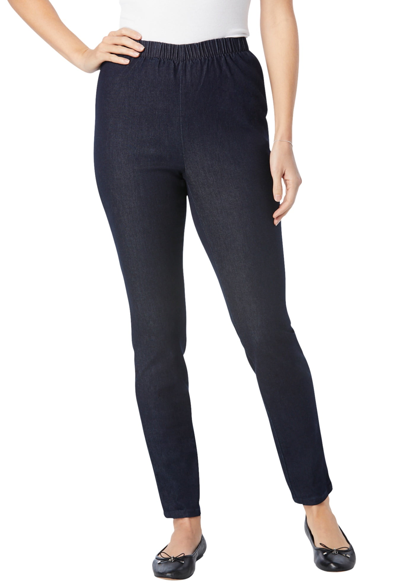 woman within denim leggings