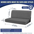 thumbnail image 7 of Qpednta 2-Piece Dark Gray RV Couch Covers Washable RV Sofa Bed Covers Super Stretch Elastic, Slipcovers for Jackknife Camper Couch, for Rvs and Home Living Rooms, Machine Washable, 7 of 7
