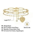 thumbnail image 5 of TINGN Initial Bracelets for Women 14K Gold Plated Dainty Layered Paperclip Chain Bracelets, 5 of 5