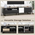 thumbnail image 4 of EUROCO Mid-Century Modern TV Stand Up to 80" Contemporary Rectangle ,Unique Style TV Console Table with Drop Down Door & Large Storage Cabinet for Living Room Bedroom, 4 of 7