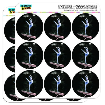 Gymnastics Scrapbook Stickers - Gymnast Blue Gymnastic Vault Pommel Horse 2