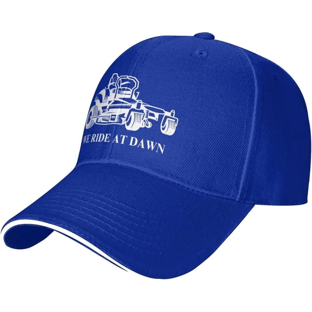 We Ride at Dawn Lawn Mower Hat Classic Low Profile Baseball Cap Adjustable Golf Dad Hats
