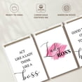 thumbnail image 6 of Elephant Stock Lady Boss Inspirational Quote Wall Art - Horizontal Multi Panel Canvas - Living Room Wall Decor - Advocacy Art Multi Panel - White And Black Decor - 32" x 15", 6 of 8
