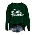 thumbnail image 3 of SIYUDAN Women Sweatshirt Long Sleeve Sweatshirt for Womens Pullovers Green Pullover Adult Crewneck Sweatshirt Women Fall Clothing for Women Street Style, 3 of 3