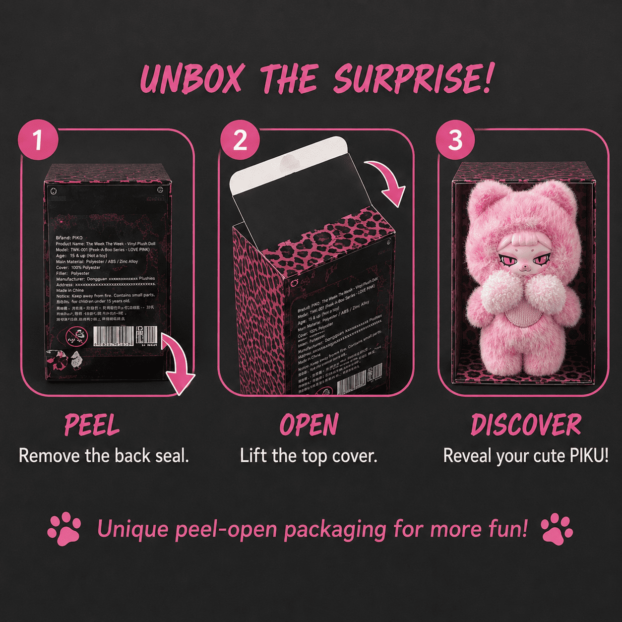 PIKU The Week Series Blind Box Plush Keychain Mystery Box – Anime