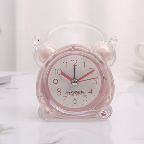 Y2K Girls Silent Clock Cartoon Kawaii Student Bedroom Dormitory Wake Up Clock Candy Color Student Bedroom Alarm Clock