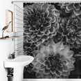 thumbnail image 4 of Dahlia Flower Shower Curtains - Bath Shower Curtain Set with 12 Hooks for Adults Kids Bathroom Decor Accessories, 4 of 7