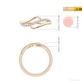thumbnail image 6 of ANGARA Natural Diamond Swirl Bypass Ring in 14K Rose Gold for Women (Size-1.65mm | Color-G | Clarity-VS2) | April Birthstone, Birthday, Anniversary, Jewelry Gift for Women | Natural Diamond Ring, 6 of 10