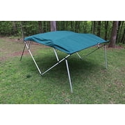 Green Square Tube Frame Vortex 4 Bow Pontoon/deck Boat Bimini Top 8' Long, 97-103