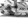 thumbnail image 4 of Nature Art Pet Bed, Monotone Print Hand Drawn Like Flowers and Dragonflies Pattern, Chew Resistant Pad for Dogs and Cats Cushion with Removable Cover, 24" x 39", Charcoal Grey White, by Ambesonne, 4 of 4