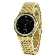 Men's Goldtone Watch W/ Weave Lnk Braclt