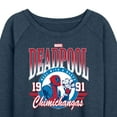 thumbnail image 3 of Marvel Deadpool - Athletic - Women's French Terry Pullover Long Sleeve Shirt, 3 of 5