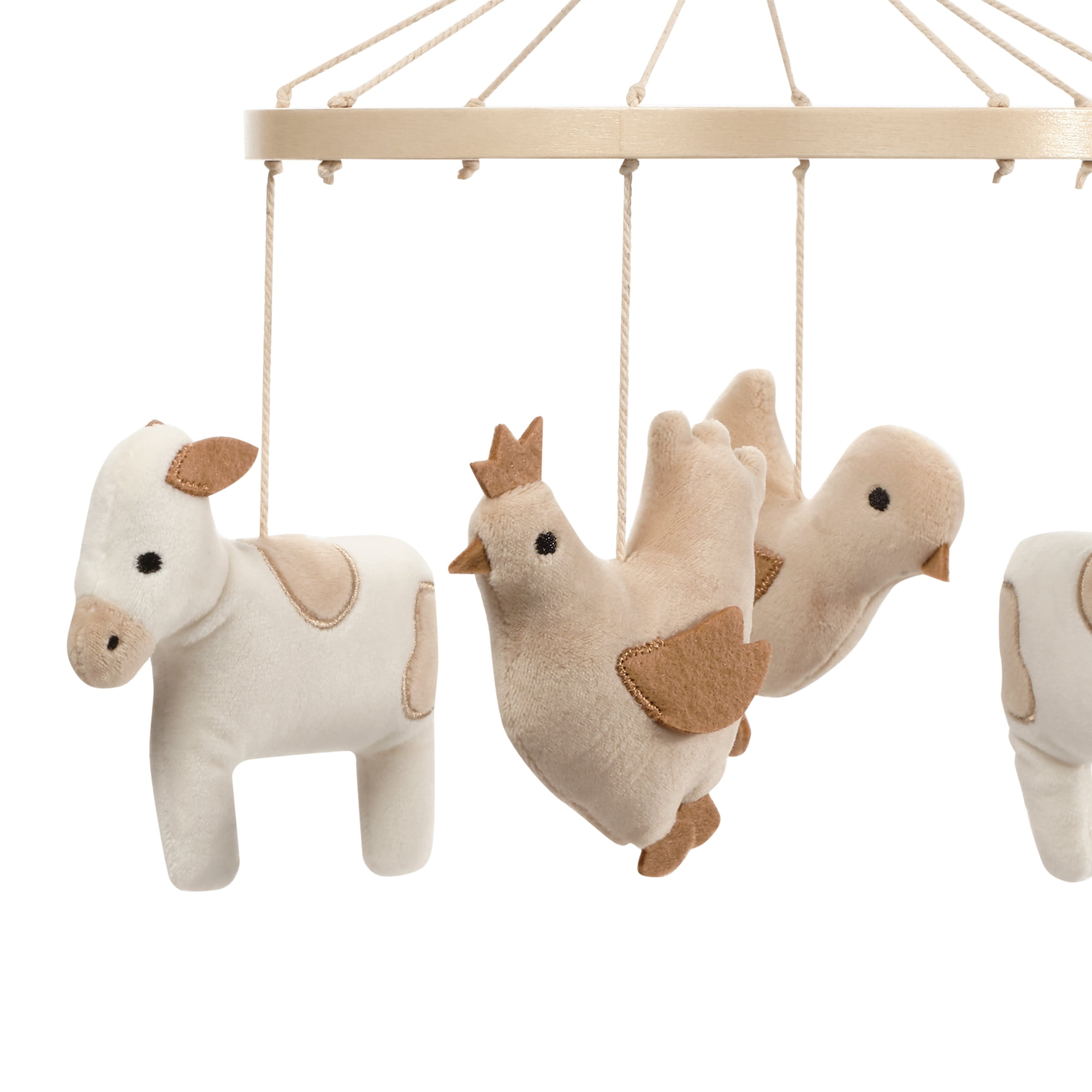Bedtime Originals Farmyard Friends Musical Baby Crib Mobile Soother Toy