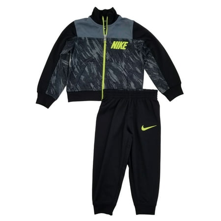 Nike Athletic Track Pants - Nike Toddler Boys Black/Volt Track Suit Athletic Jacket & Pants Set 2T
