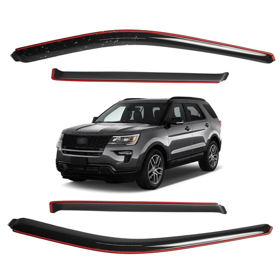 For Ford Explorer 2011-2019 In-Channel Smoke Window Visor Rain Guard Sun Shade š
