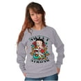 thumbnail image 4 of Betty Boop Sweet Strong Anchor Tattoo Women Plus Size Sweatshirt Brisco Brands 2X, 4 of 5