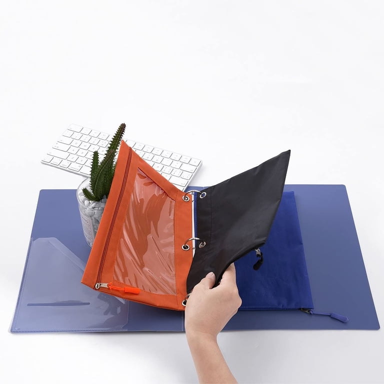 Fousenuk 12 Pcs Pochette Document Zippée A5, PVC Transparentes Document