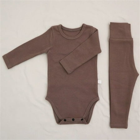 

Hunpta Newborn Infant Baby Girls Boys Autumn Solid Cotton Long Sleeve Long Pants Romper Bodysuit Set Outfits Clothes