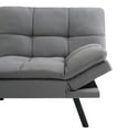 Mainstays Memory Foam Futon, Gray Faux Suede