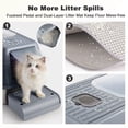 thumbnail image 3 of Caja de arena para gatos PAWS PERCH de acero inoxidable, grande, cerrada, 3 of 9