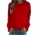 thumbnail image 4 of Admvng Womens Sweatshirt Fashion Casual Long Sleeve Round Neck Ladies Sweatshirt Tops Blouse，Size S-2XL, 4 of 4