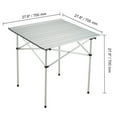 thumbnail image 5 of KFFKFF Folding Portable Camping Table, 28x28''Silver Aluminum Lightweight Table Picnic Outdoor Hiking Picnics BBQ Cooking Dining w/ Carry Bag ,Load 66 Lbs, 5 of 9