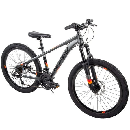 Huffy 24” Scout Boys' Hardtail 21-Speed Mountain Bike with Disc (Best Hydraulic Disc Brakes Mountain Bike)
