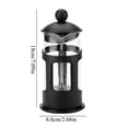 thumbnail image 4 of Portátil De Cristal De Acero Inoxidable, Prensa Francesa, Para El Hogar, Oficina, Té Y Café, 350mL, 4 of 7